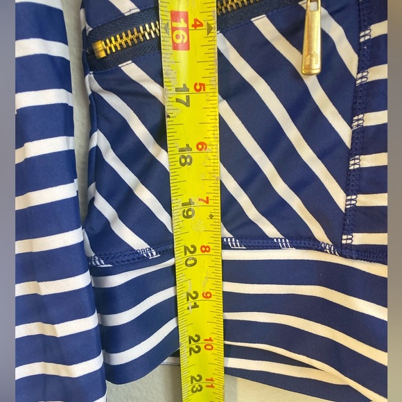 Cabaña life swim Navy and White Striped Zip-Up Jacket - Picture 10 of 10